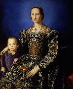 Agnolo Bronzino Portrait of Eleanor of Toledo and Her Son oil